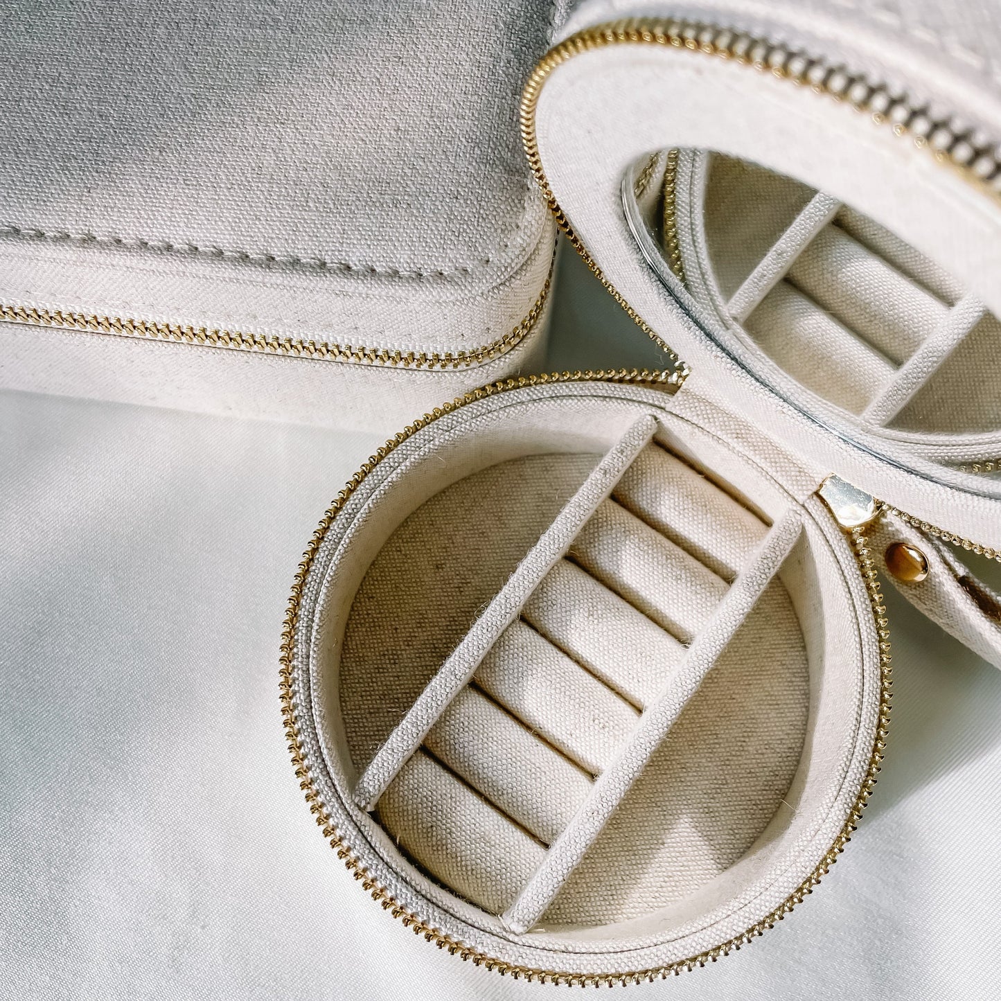 Juwelendoos Rond | Beige