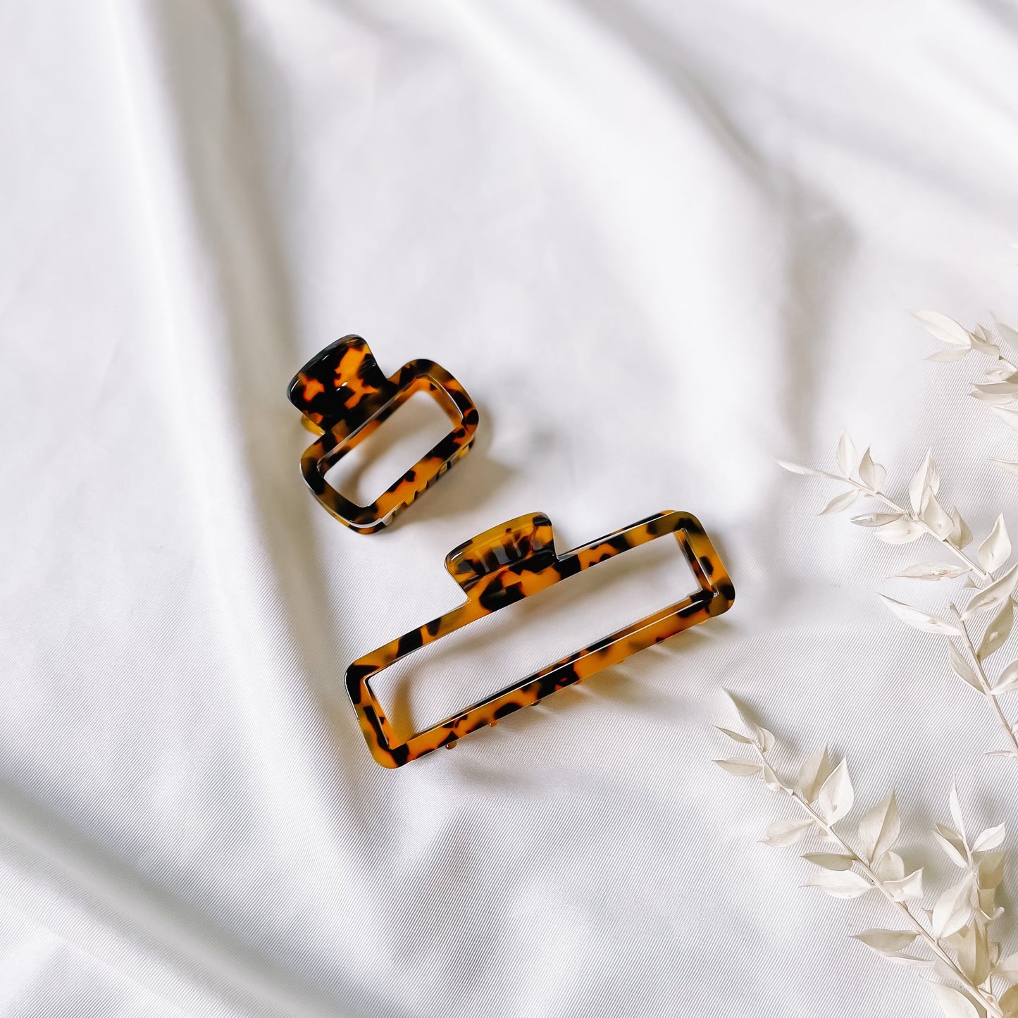 Haarknijper Medium Viv | Marmer Bruin