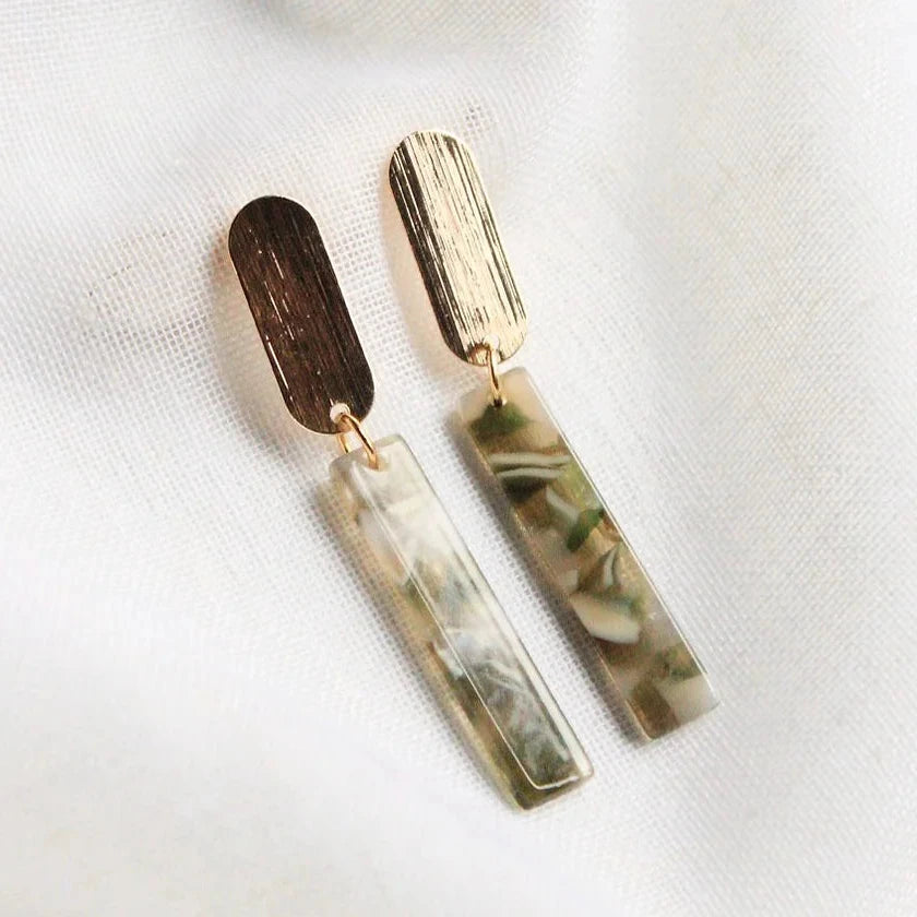 Cecille Statement I Groen gemarmerd