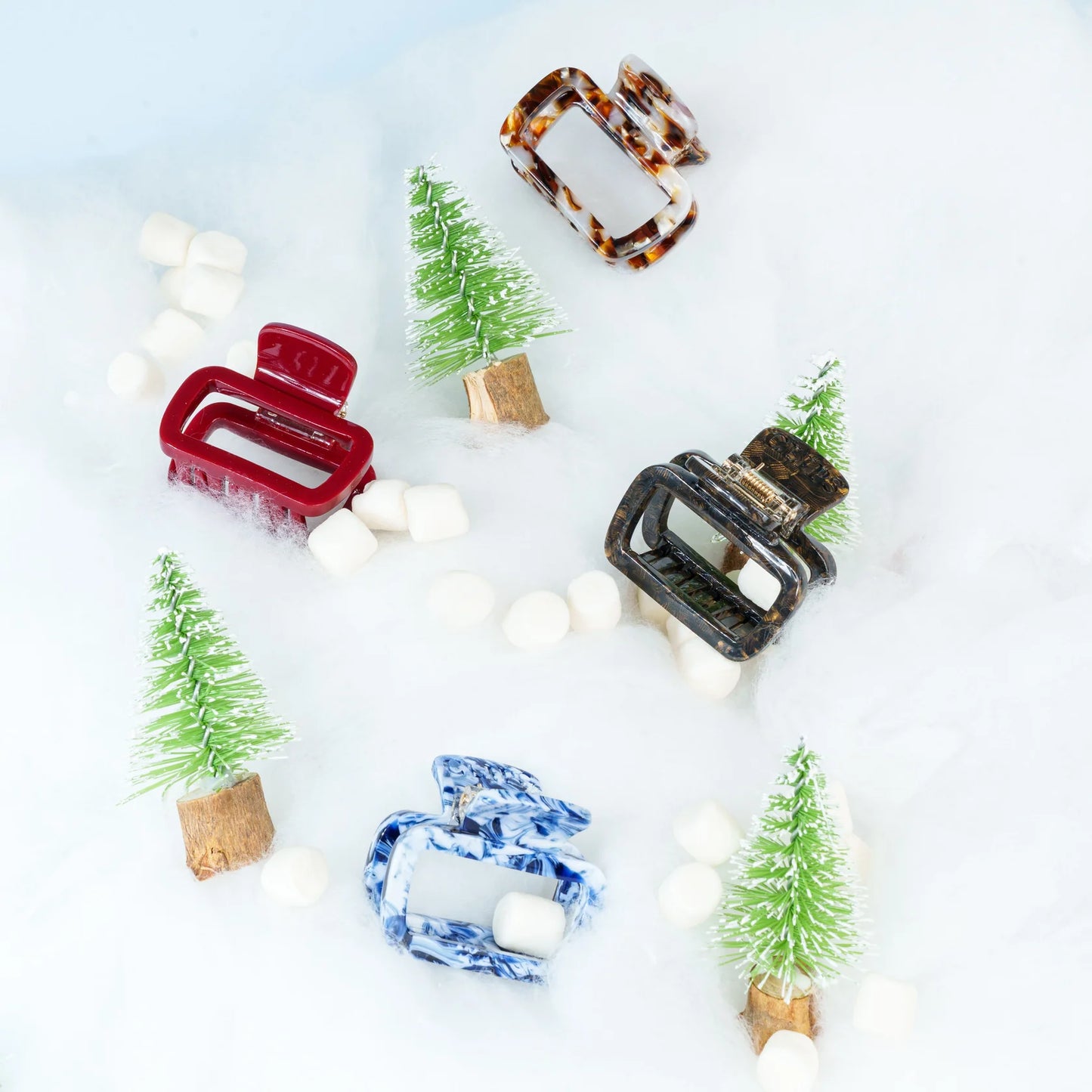 Haarknijper Medium Viv | Effen bordeaux