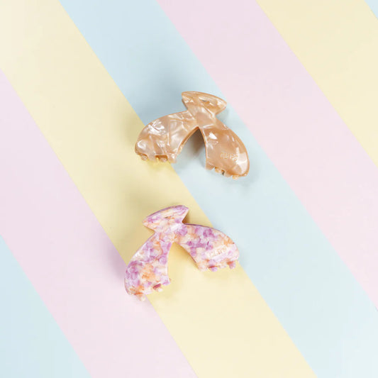 Haarknijper Julia | Mozaïek oranje/paars