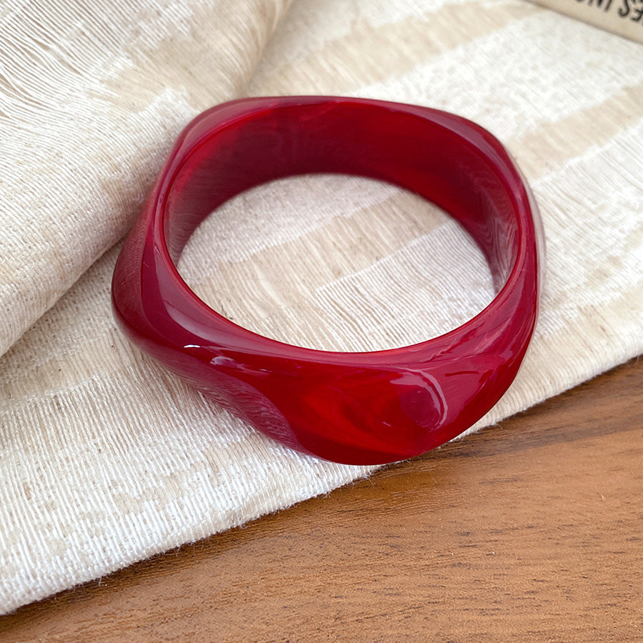 Armband Irregular Shape I Acrylic red
