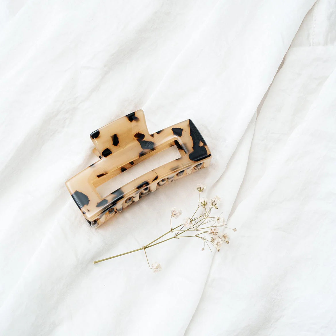 Haarknijper Mia | Marmer Beige