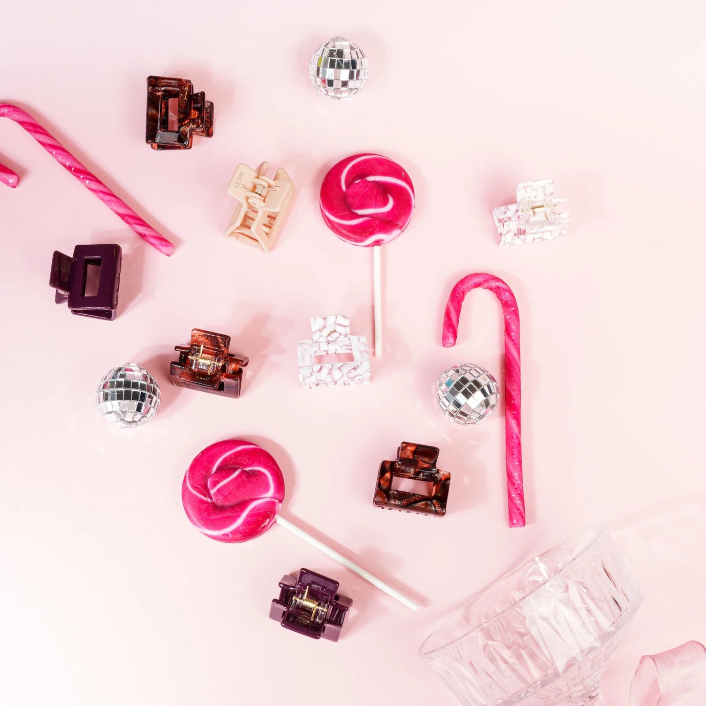 Haarknijper Mini Viv | Wit gevlekt