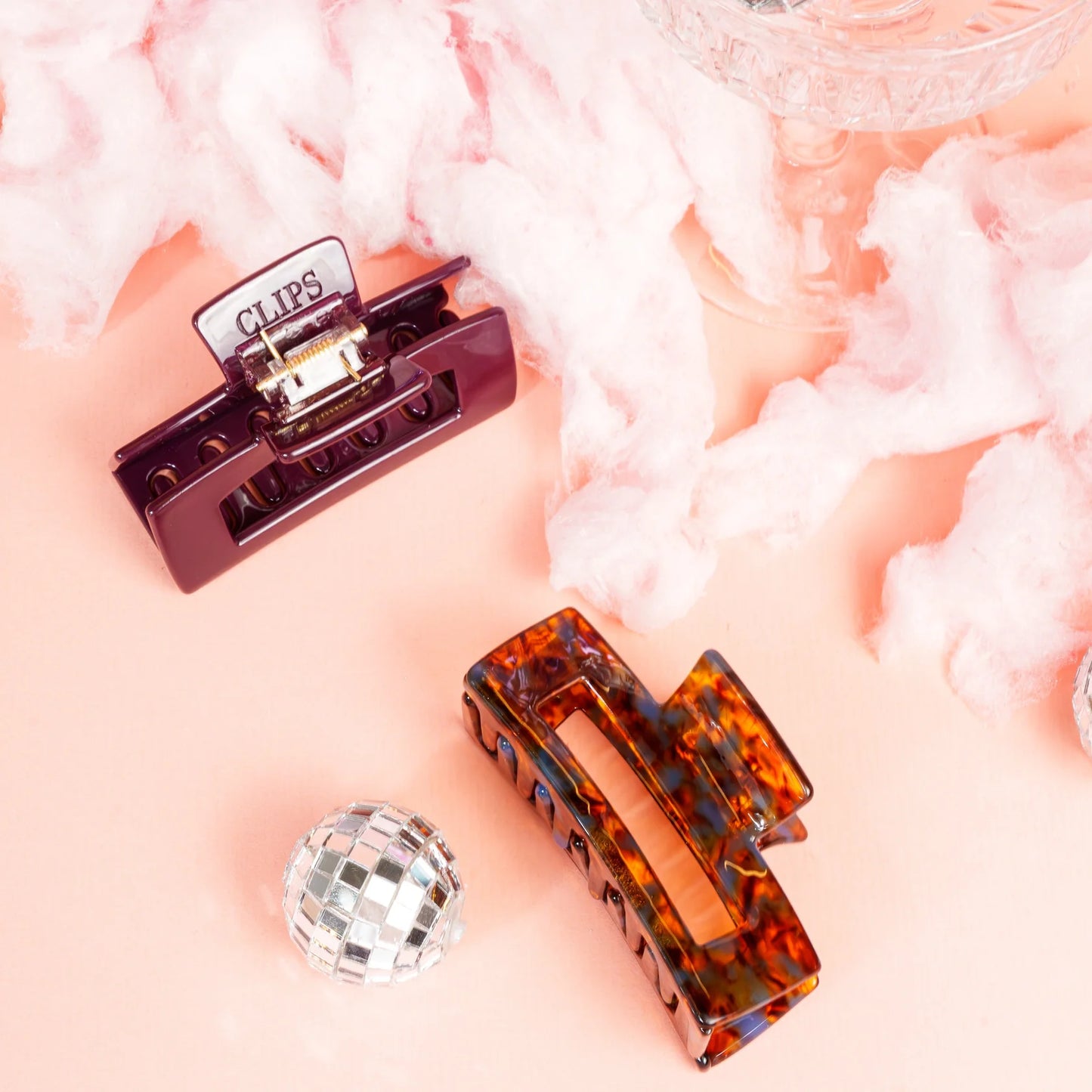 Haarknijper Maya | Effen aubergine