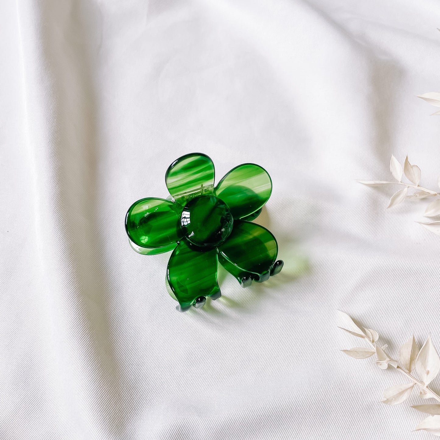 Haarknijper Medium Flower | Groen