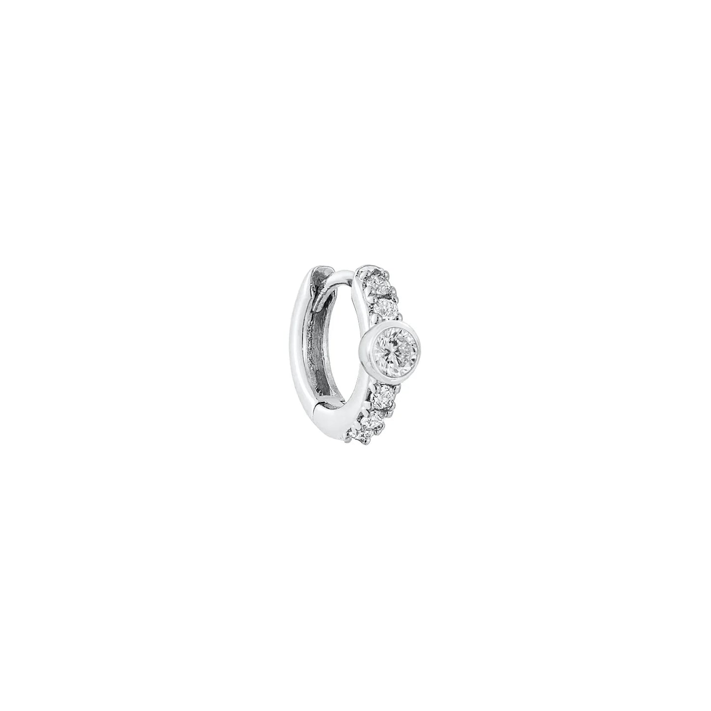Oorring Julia Single Hoop | Zilver