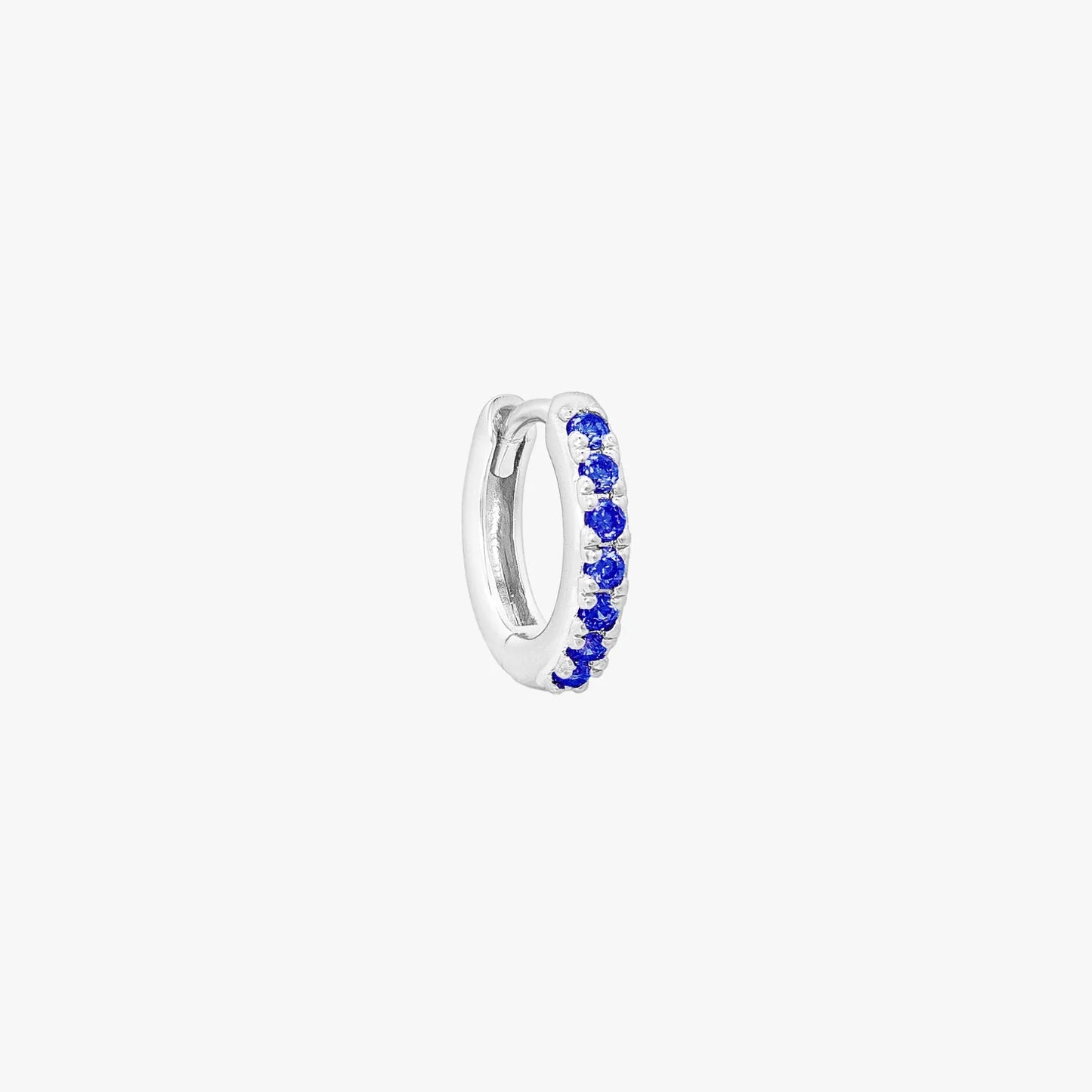 Oorring Single Hoop | Navy Blue Zilver