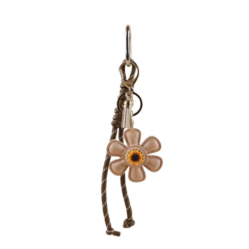 Key Chain Flower I Beige