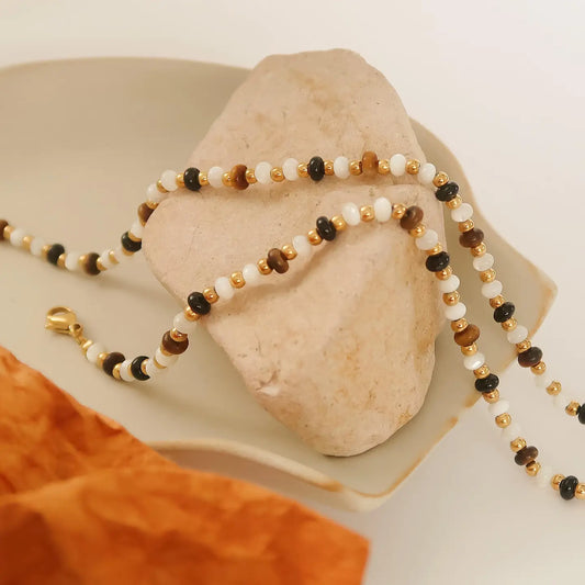 Ketting Arrow I Goud/bruin/wit