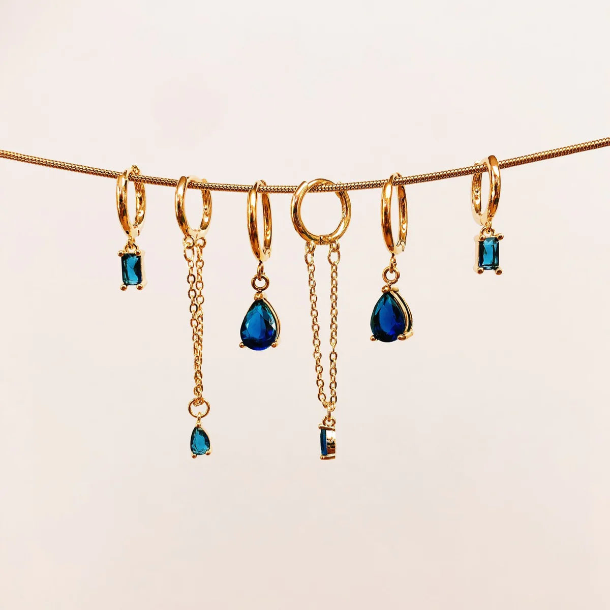 Oorring Jasmine | Blauw