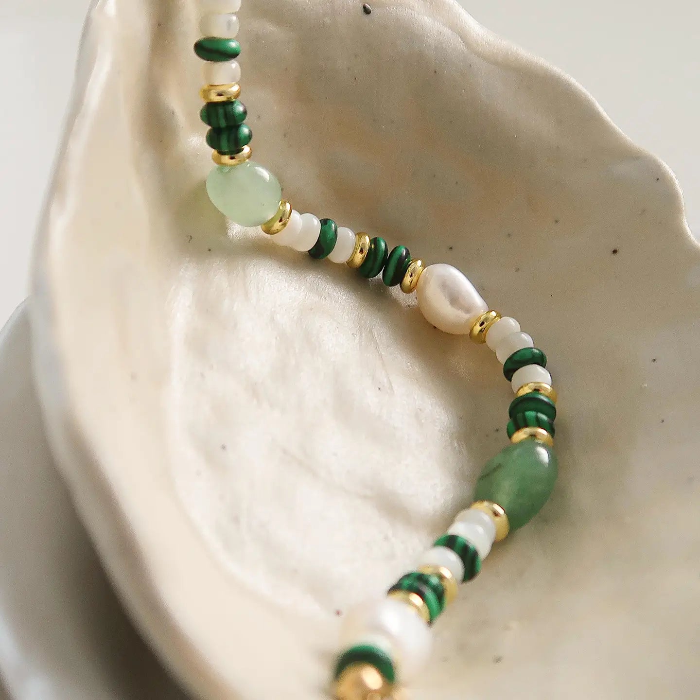 Armband Bohemian Beads Faye Green