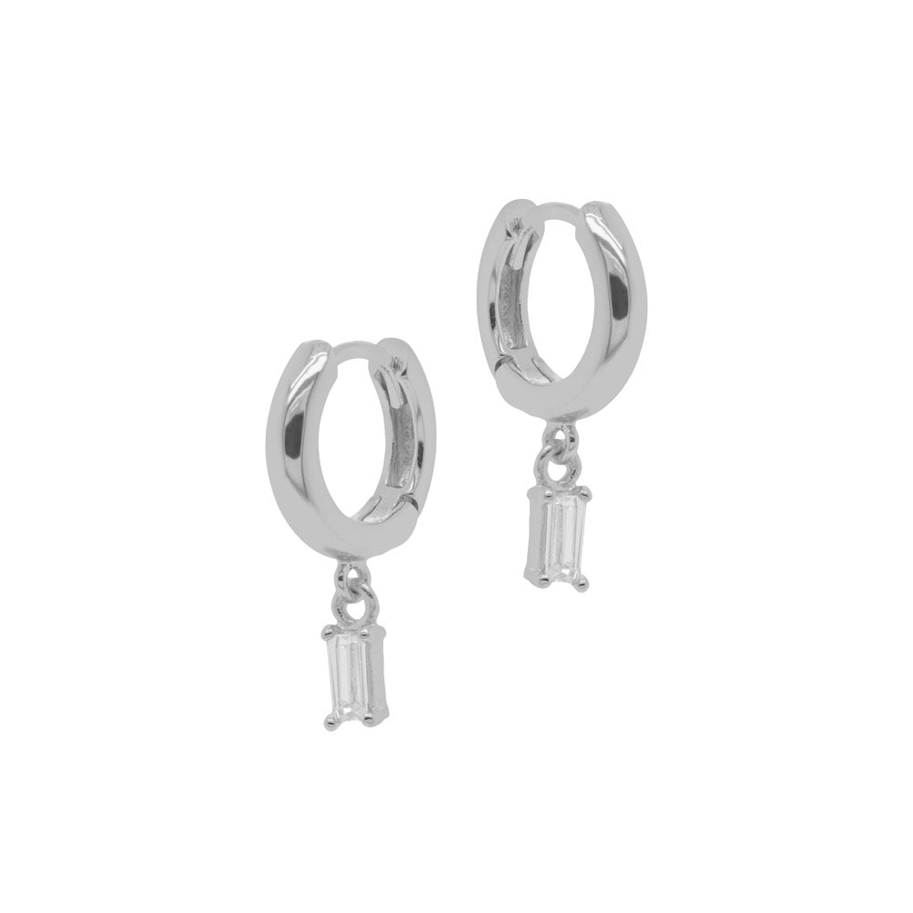 Oorhanger Emerald Zilver