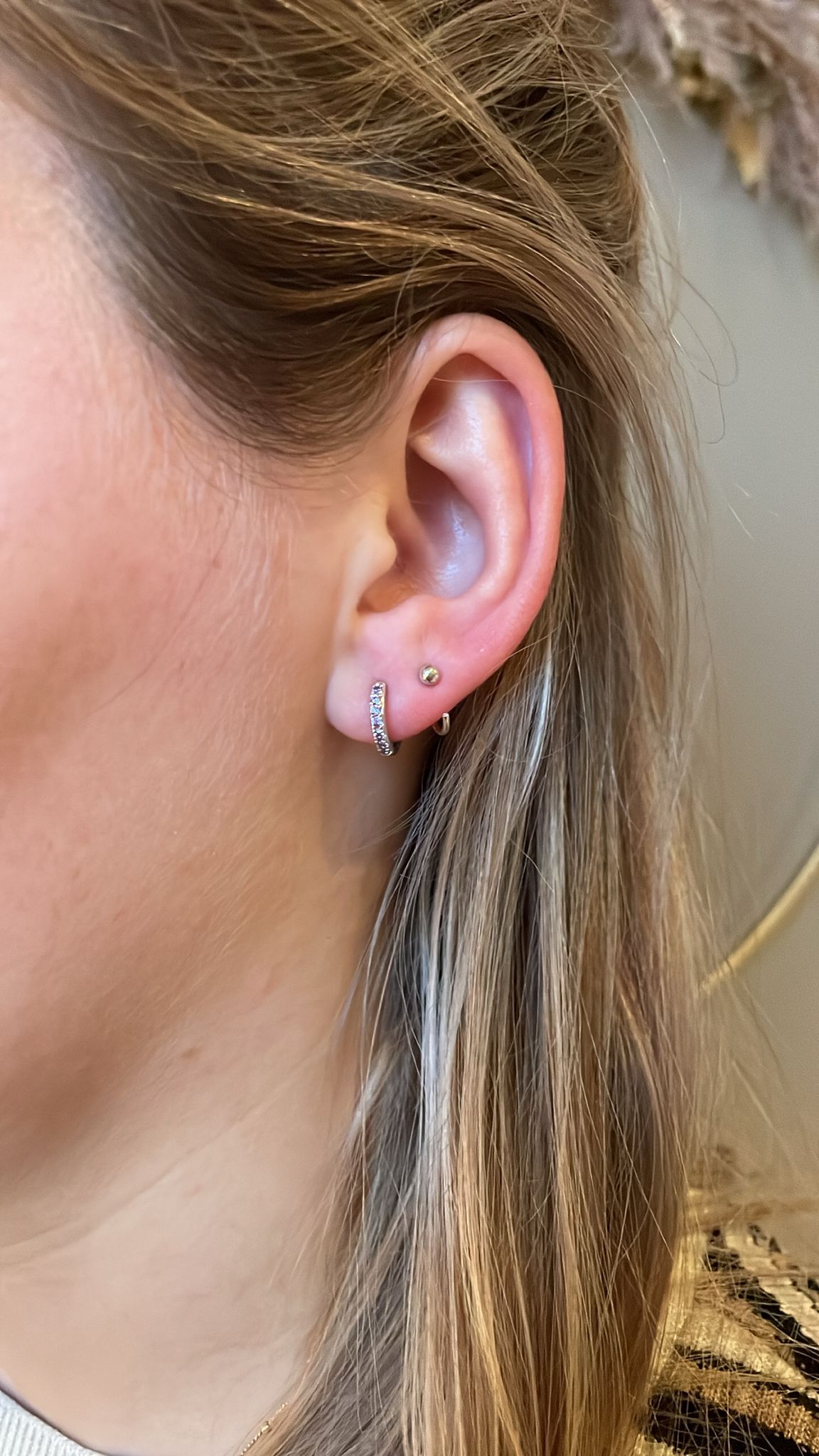 Oorring Lila Hoops Zilver