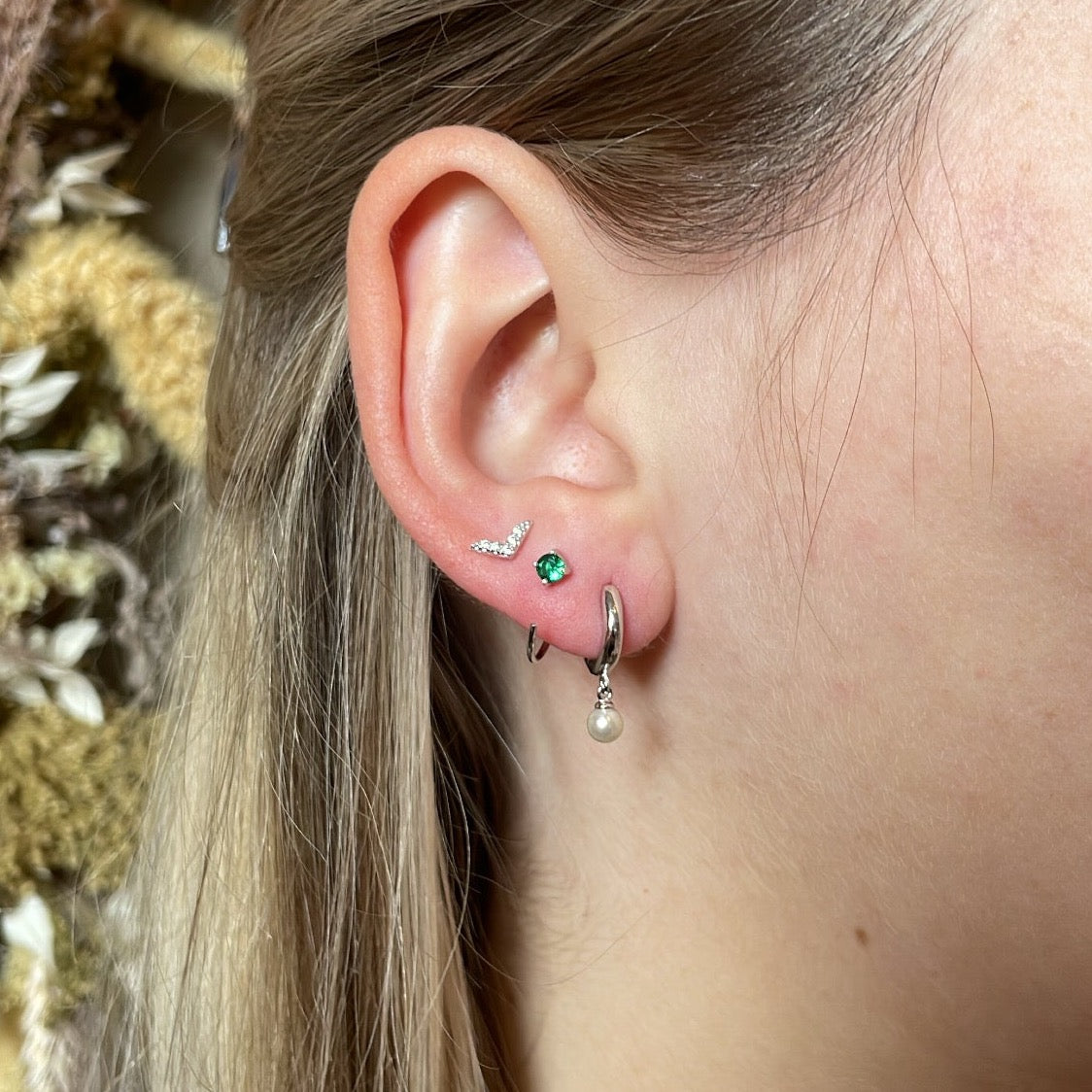Studs Chevron Zilver