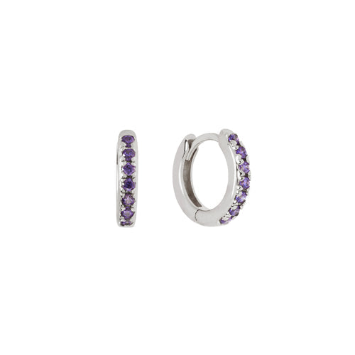 Oorring Lila Hoops Zilver
