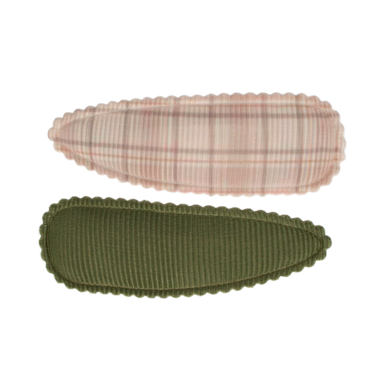 Kids Haarspeld 2 stuks ~ Check Green