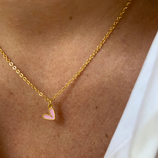 Ketting Mini Hartje - Roze