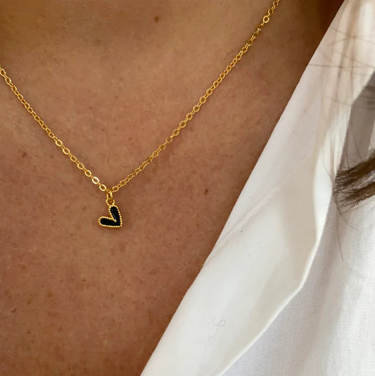 Ketting Mini Hartje - Zwart