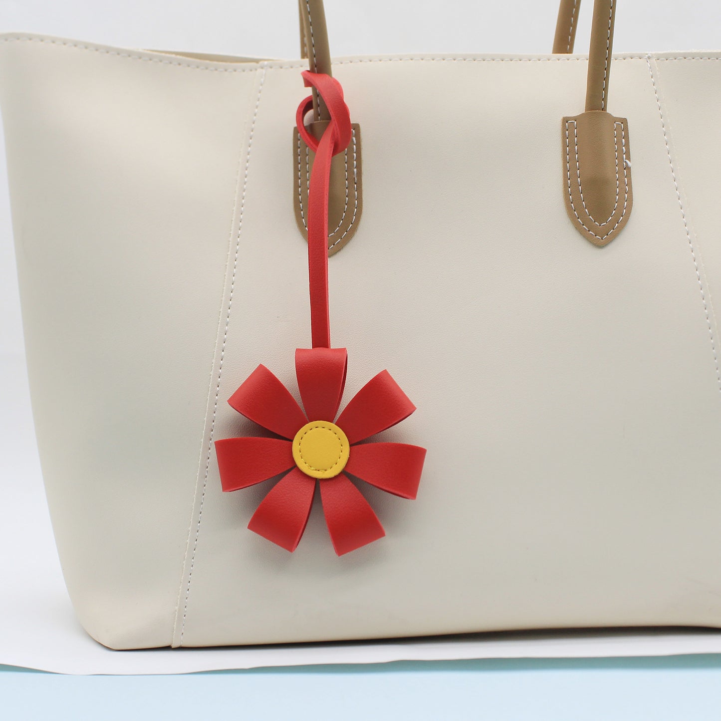 Key Chain Flower I Rood/geel