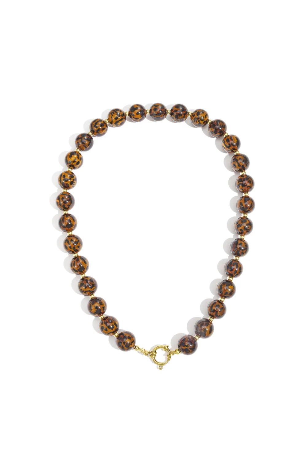 Ketting parels I panter bruin
