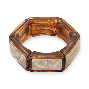 Armband Resin Bruin beige