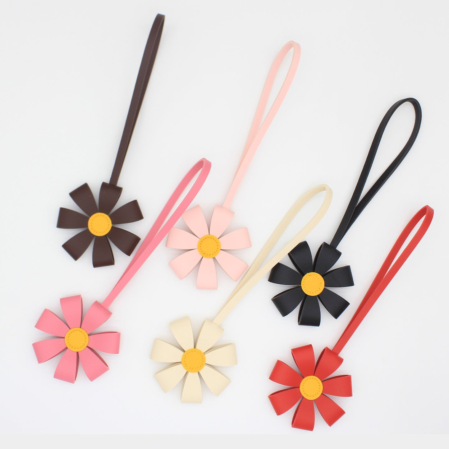 Key Chain Flower I Rood/geel