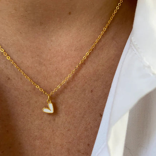 Ketting Mini Hartje - Wit