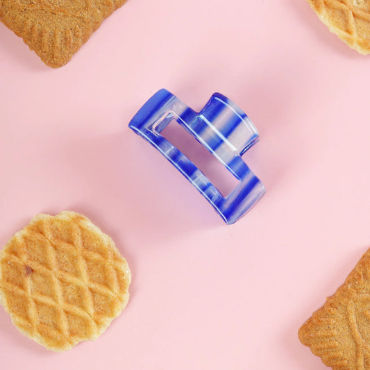Haarknijper Mini Bo | Blauw gestreept