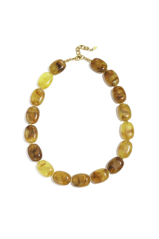 Ketting okergele parels