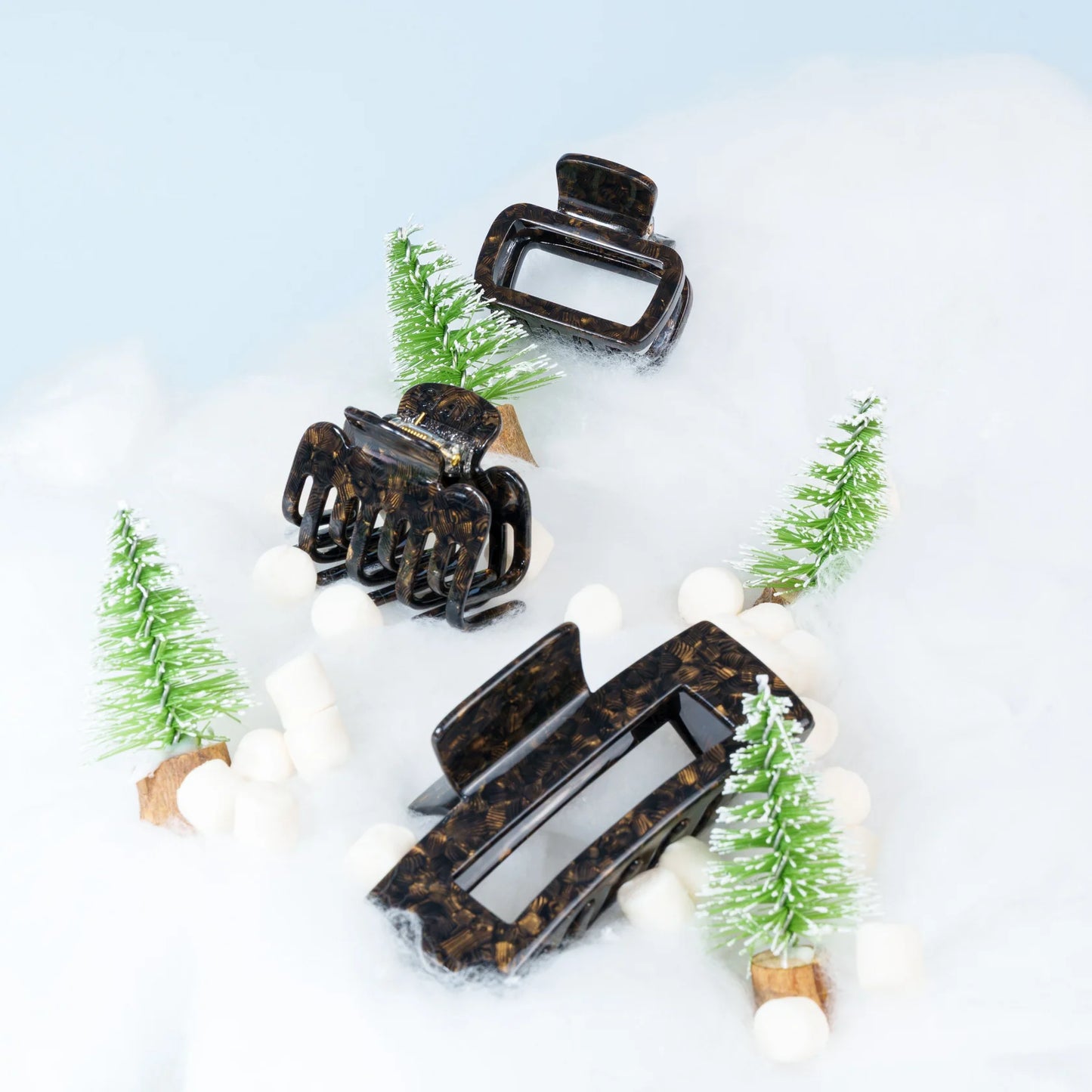 Haarknijper Medium Viv | Mozaïek goud/zwart