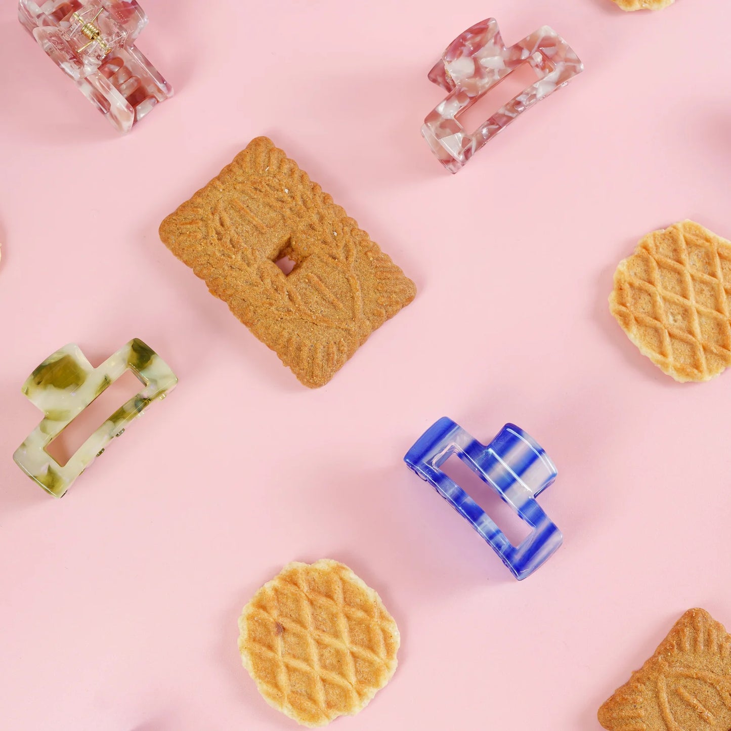 Haarknijper Mini Bo | Blauw gestreept