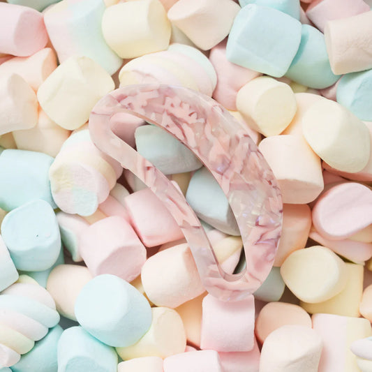 Haarknijper Olivia | Marmer licht roze