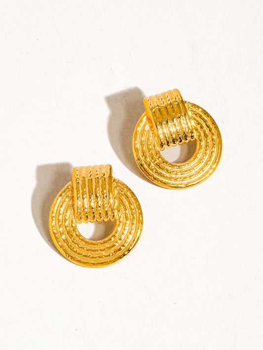 Statement Stripe Hoop Earring