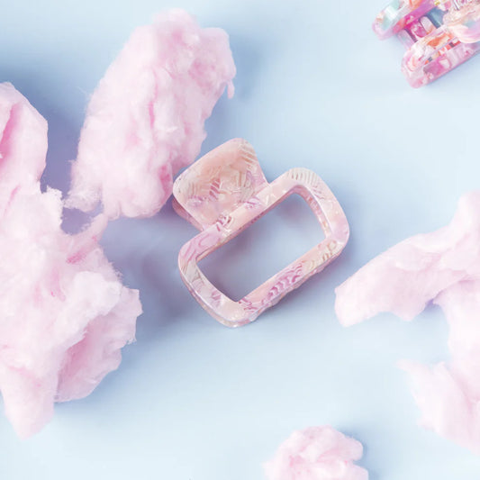 Haarknijper Medium Viv | Mozaïek licht roze