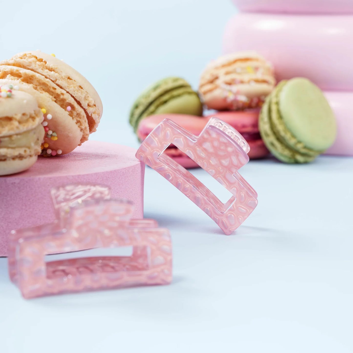 Haarknijper Mini Bo | Schubben roze