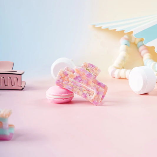 Haarknijper Mini Bo | Mozaïek oranje/paars