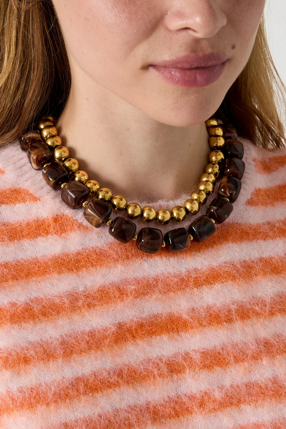 Ketting parels I Crimson