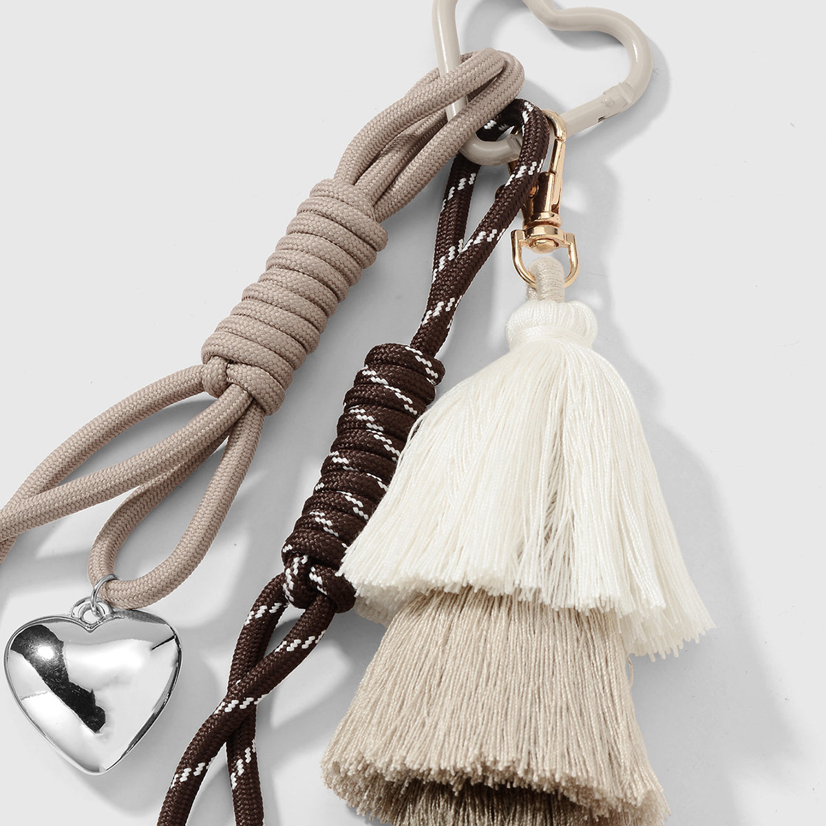 Key Chain Natural I Beige/bruin