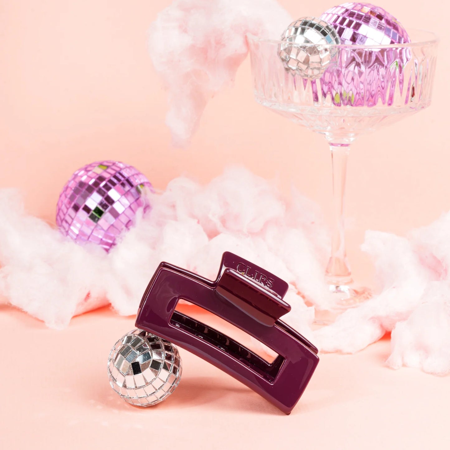 Haarknijper Maya | Effen aubergine