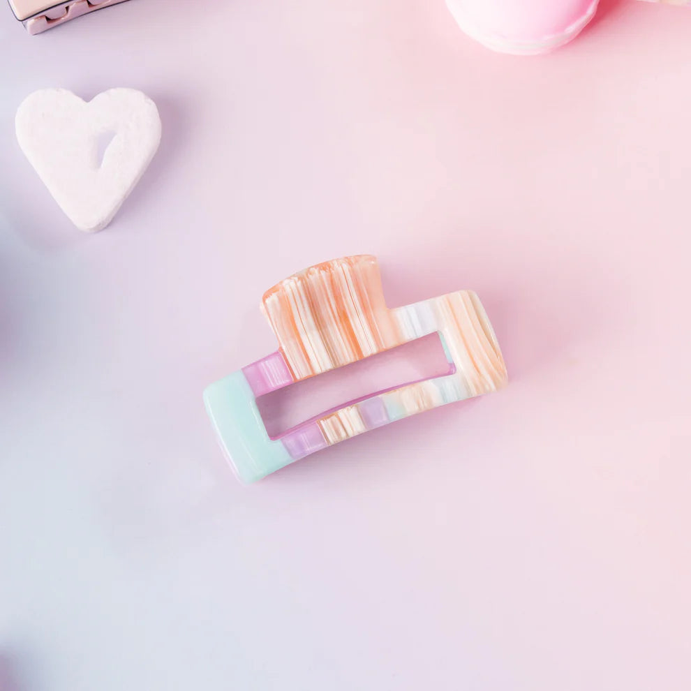 Haarknijper Mini Bo | Gestreept pastel
