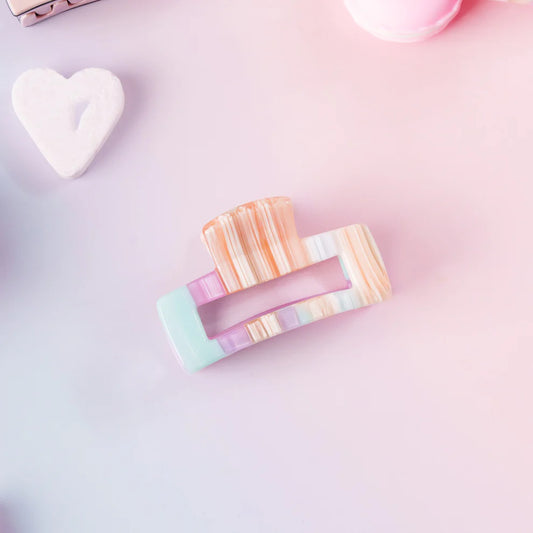 Haarknijper Mini Bo | Gestreept pastel