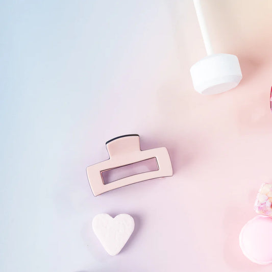 Haarknijper Mini Bo | Effen baby roze