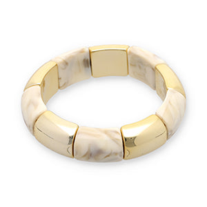 Armband Resin Goud beige