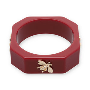 Armband Amber Donkerrood goud