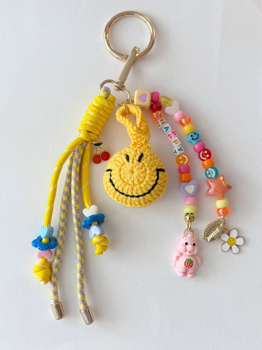 Key Chain Smile I Geel gekleurd