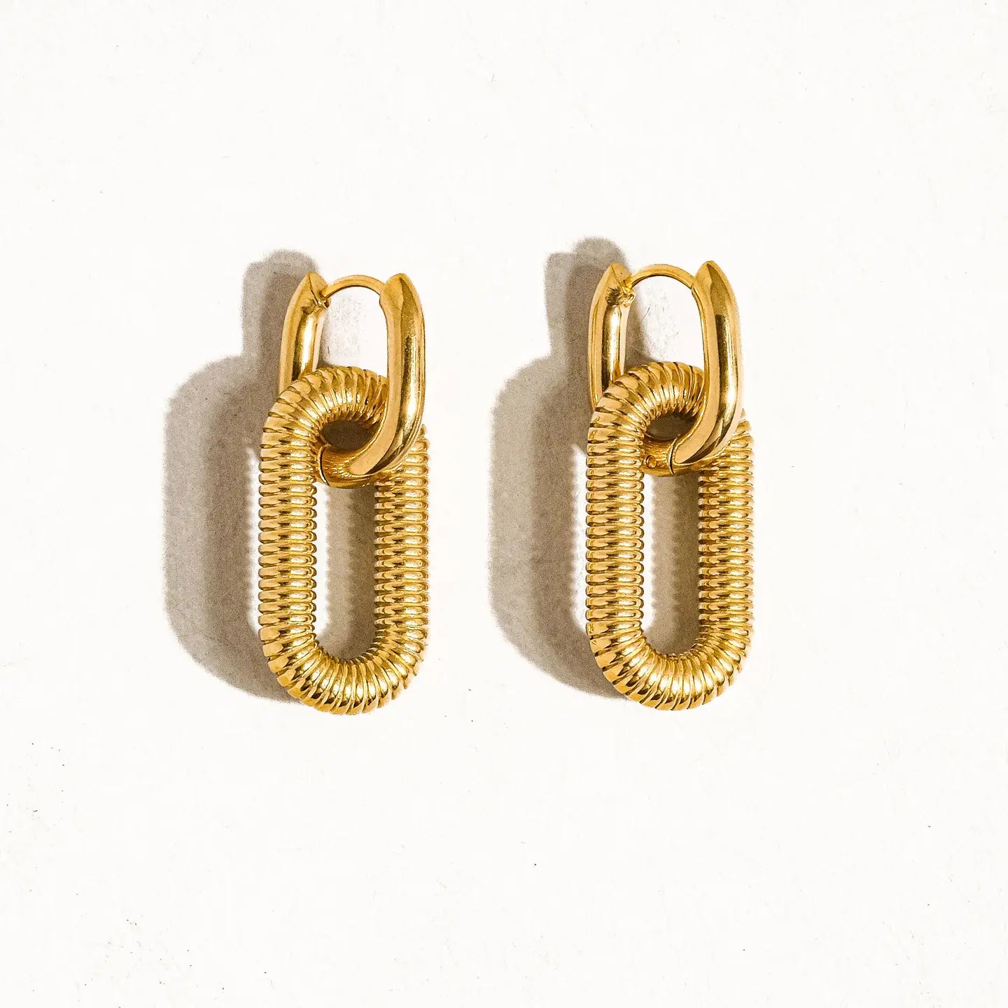 Statement Double Chain Hoop Goud