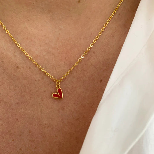 Ketting Mini Hartje - Rood