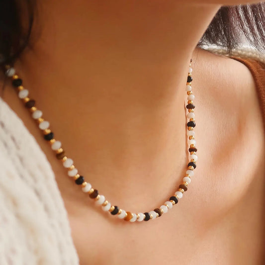 Ketting Arrow I Goud/bruin/wit